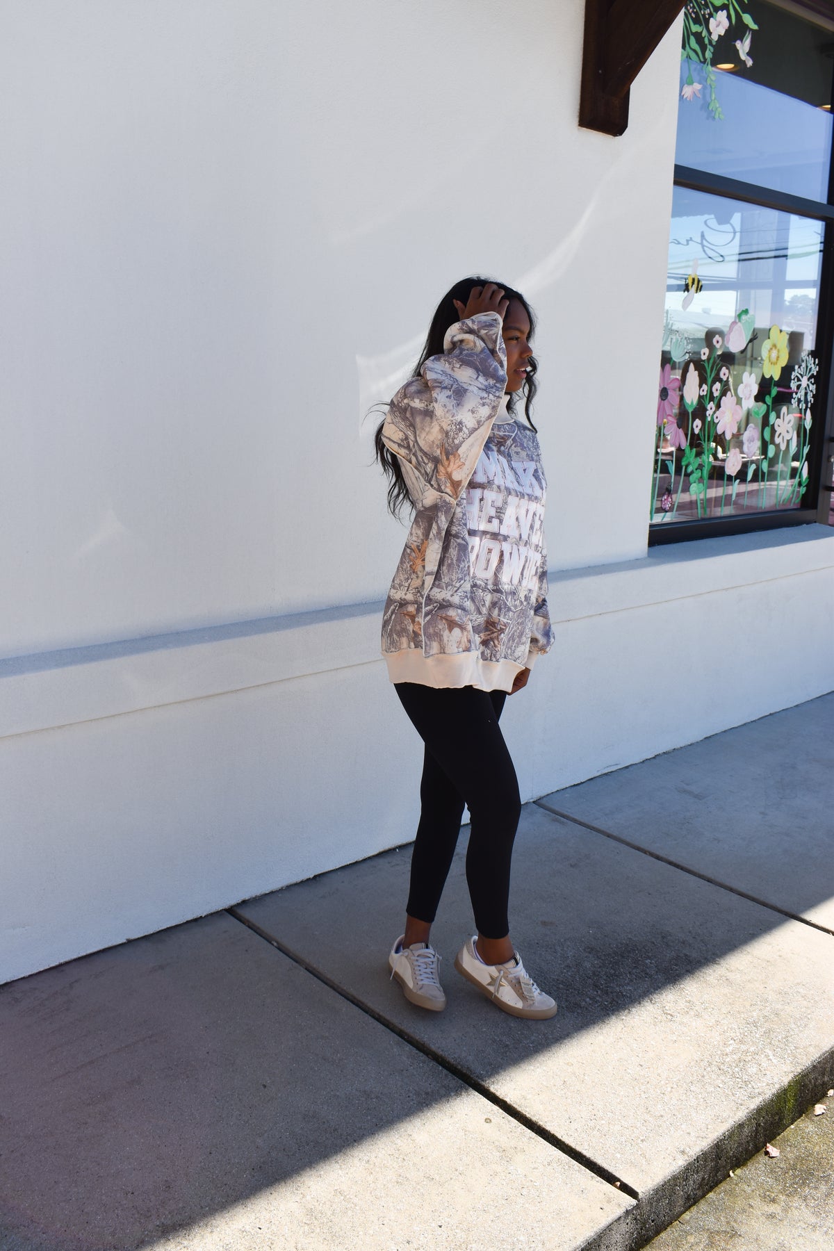 Camo Appliqué Embroidery Mockneck