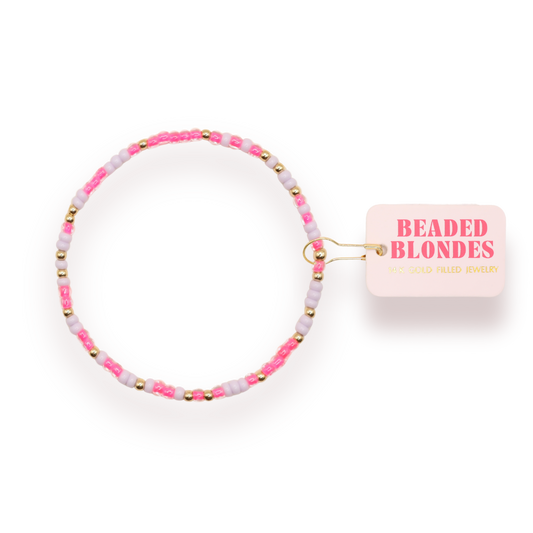 Hot Pink & Lilac Sprinkle Bracelet