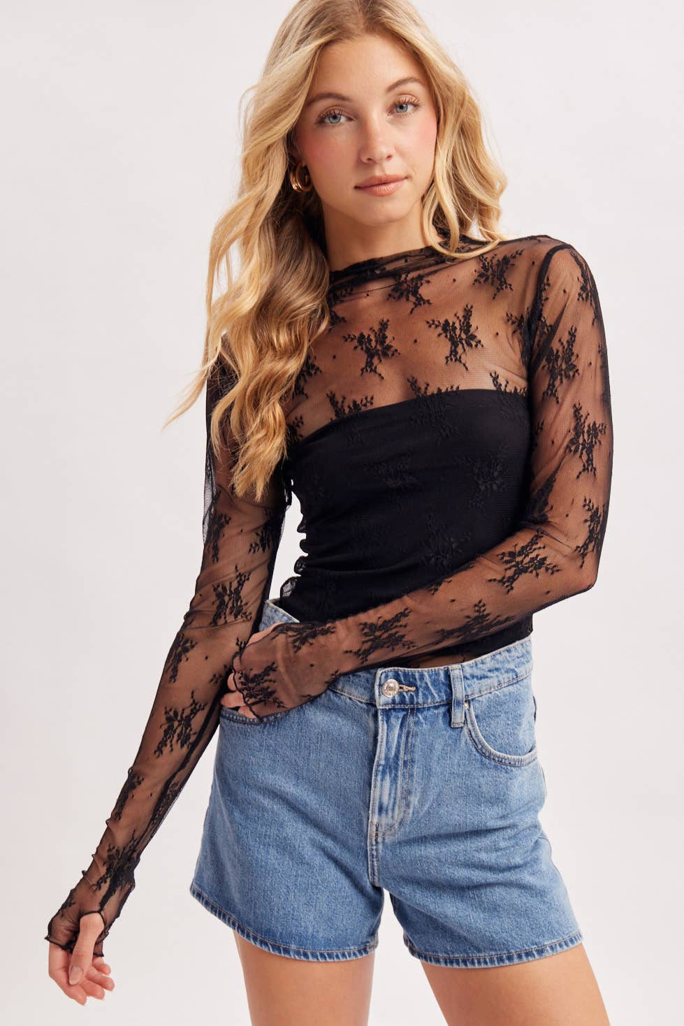 Floral Lace Embroidered Top