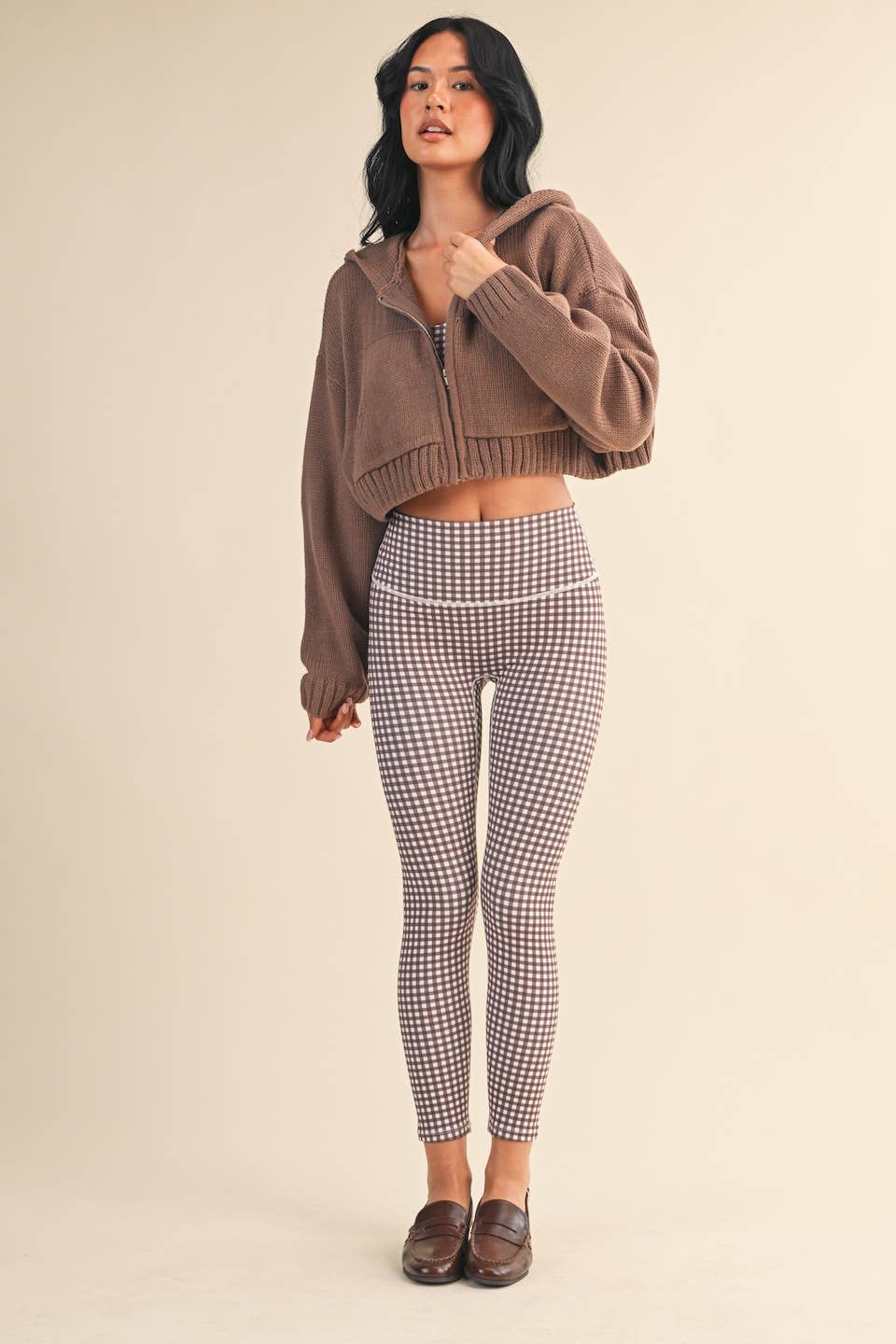 Knit Zip Up Hoodie Sweater