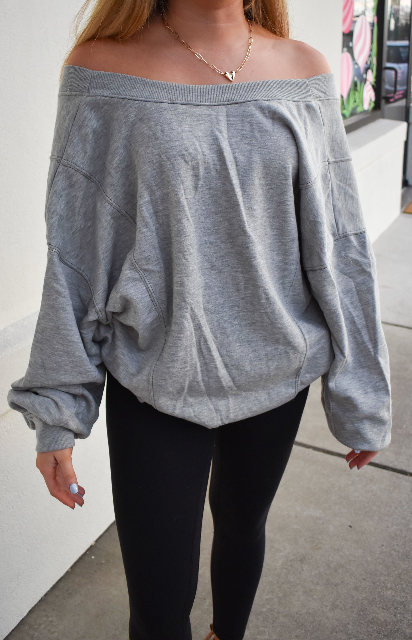 Reversible Twist-Front Terry Sweatshirt