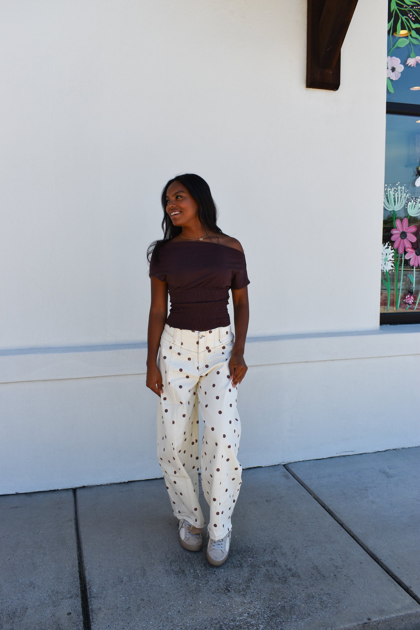 Janey Off Shoulder Smocked Top
