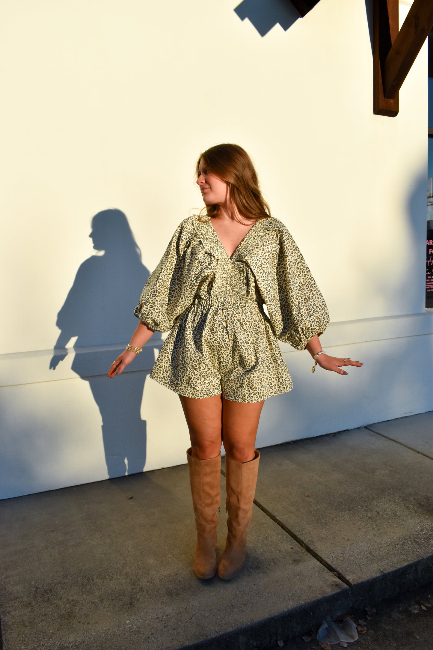 Leopard V-Neck Romper