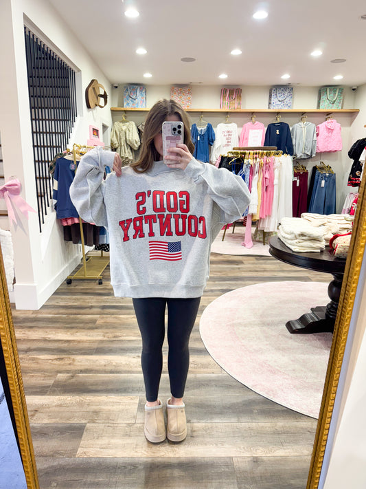 "Gods Country" Reversible Mockneck