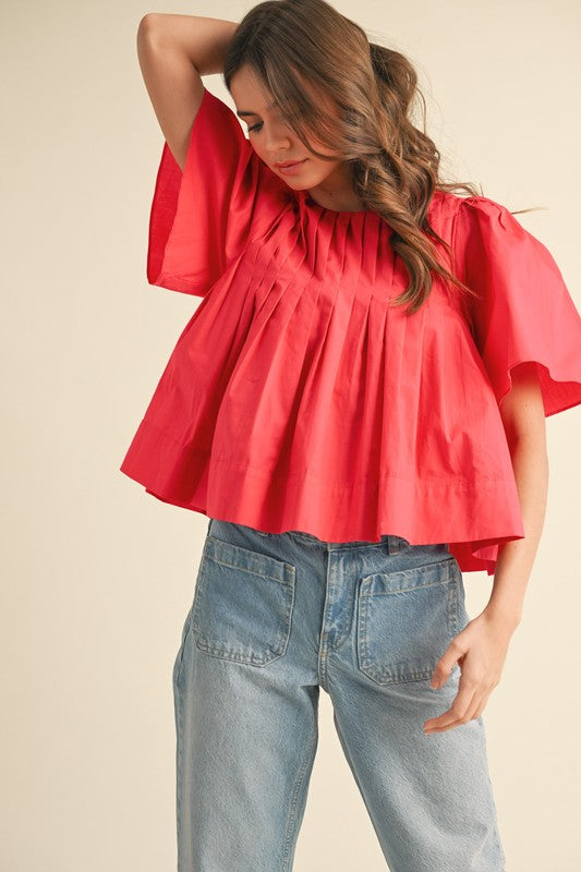 Kelly Pleated Top