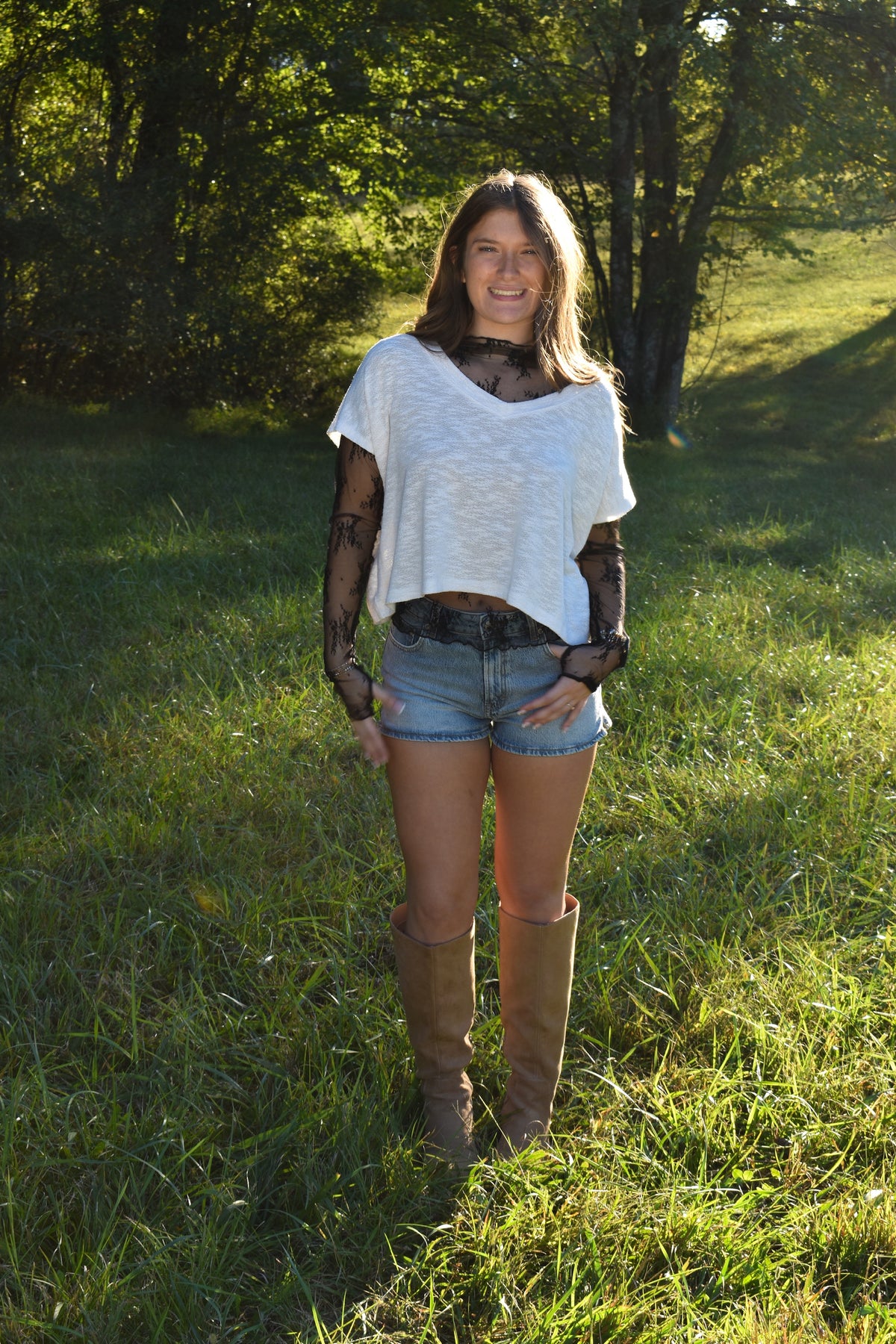 Floral Lace Embroidered Top