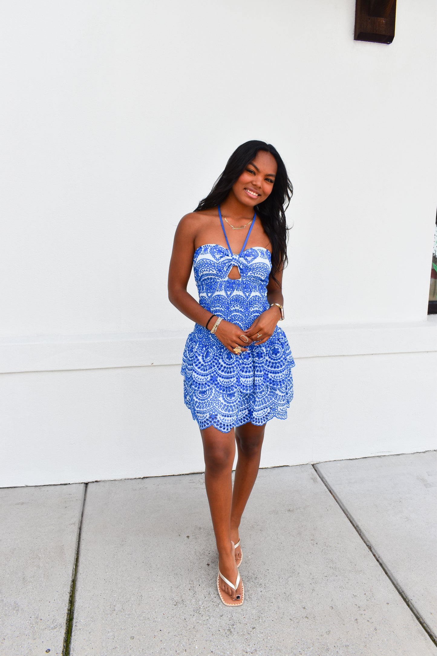 Savannah Smocked Ruffle Mini Dress