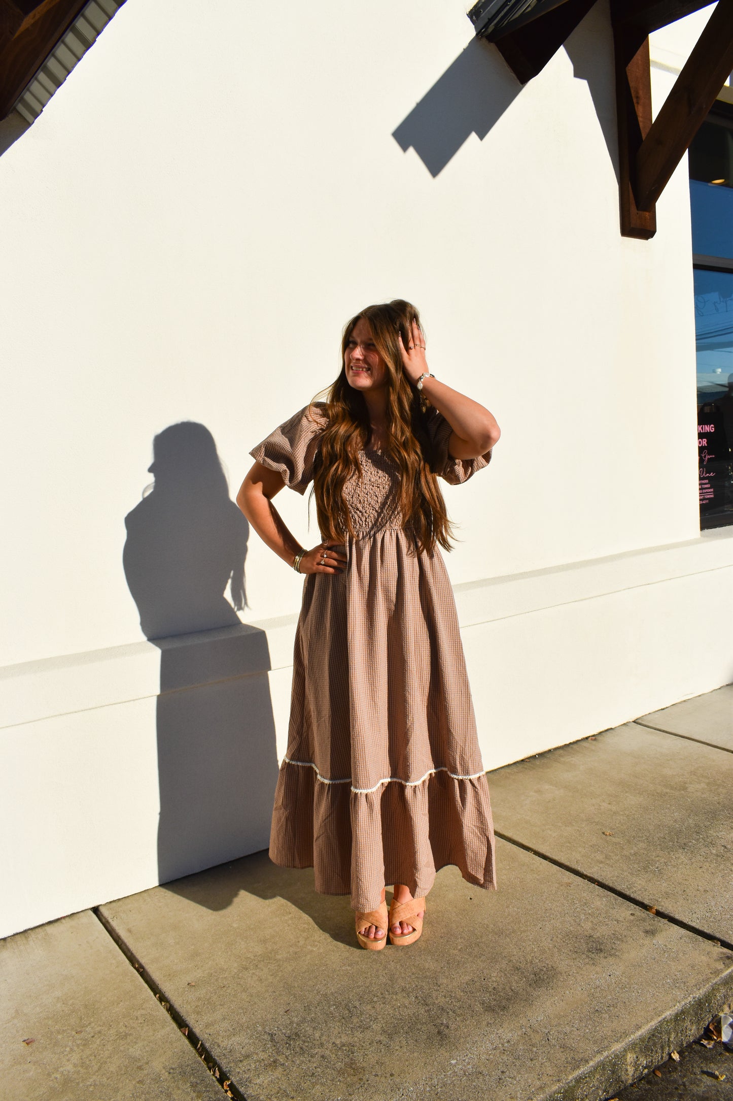 Amber Smocked Bubble Maxi Dress