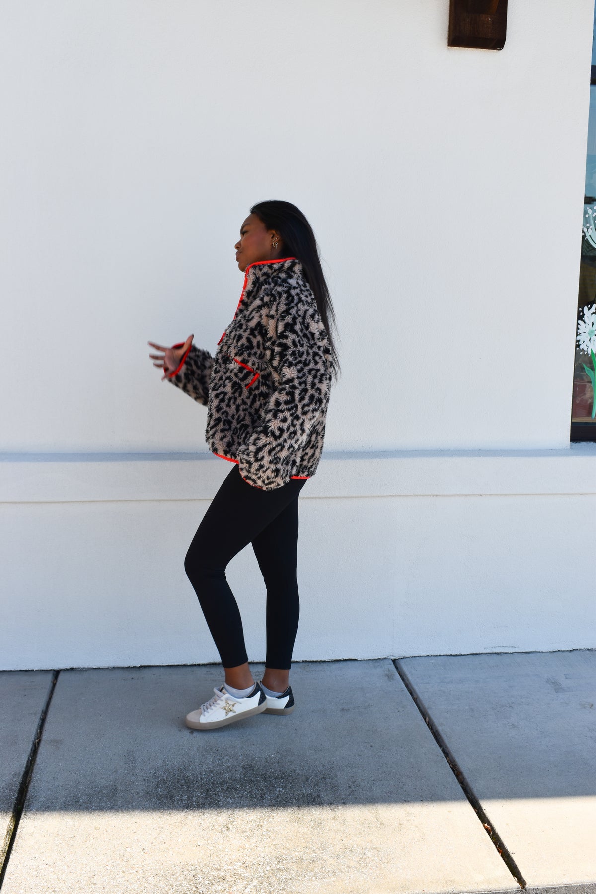 *12/30 PREORDER* Leopard Half Zip Front Pullover Jacket