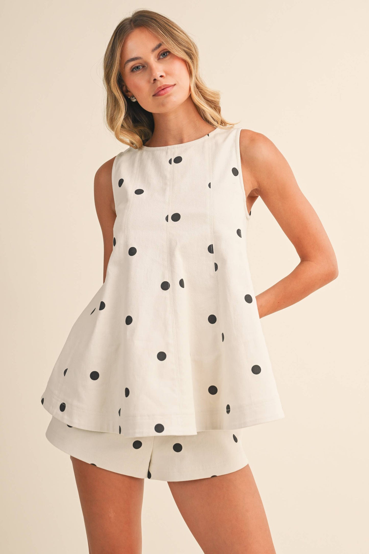 Sally Polka Dot Denim Set