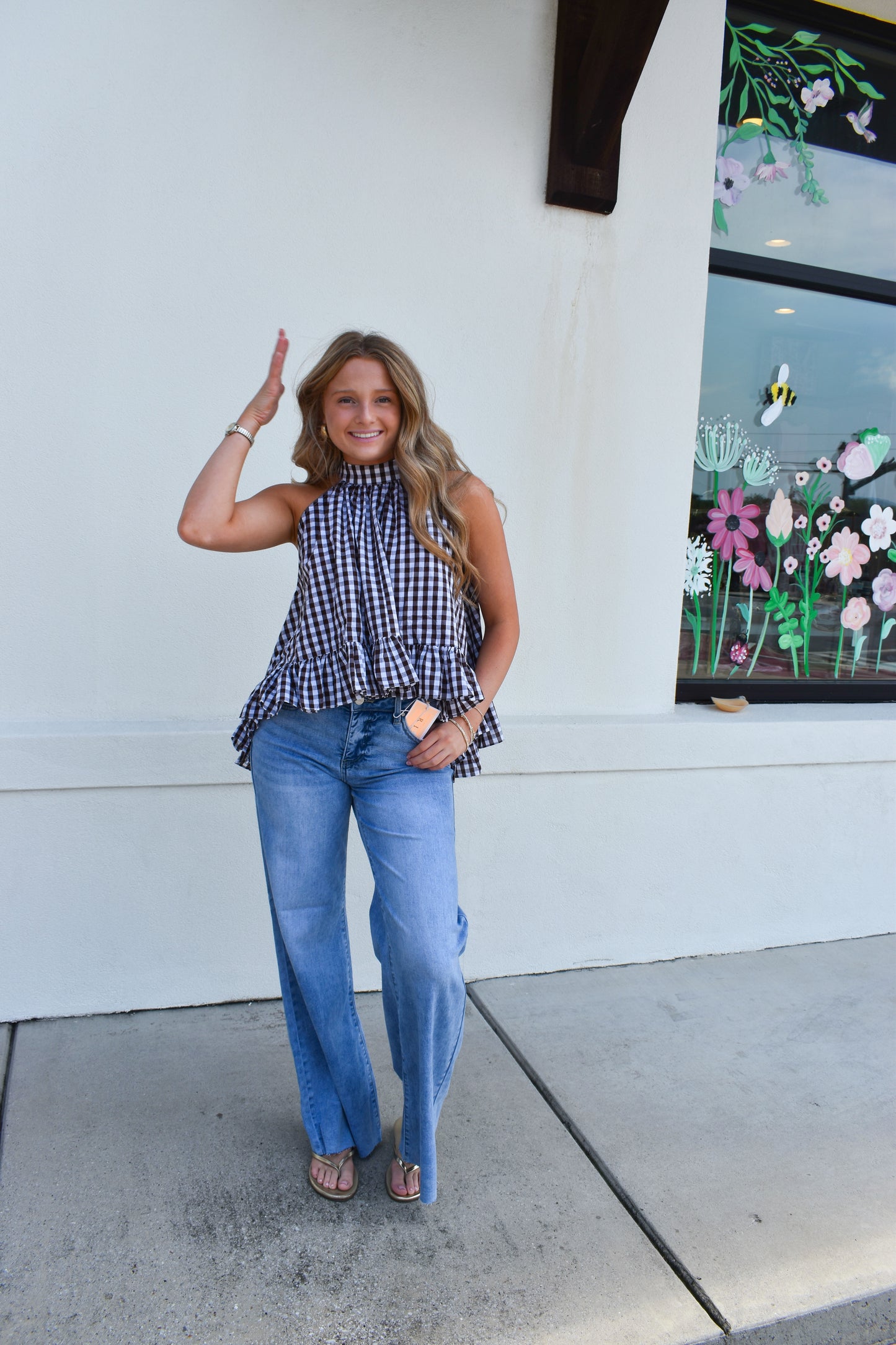 Delia Gingham Halter Blouse