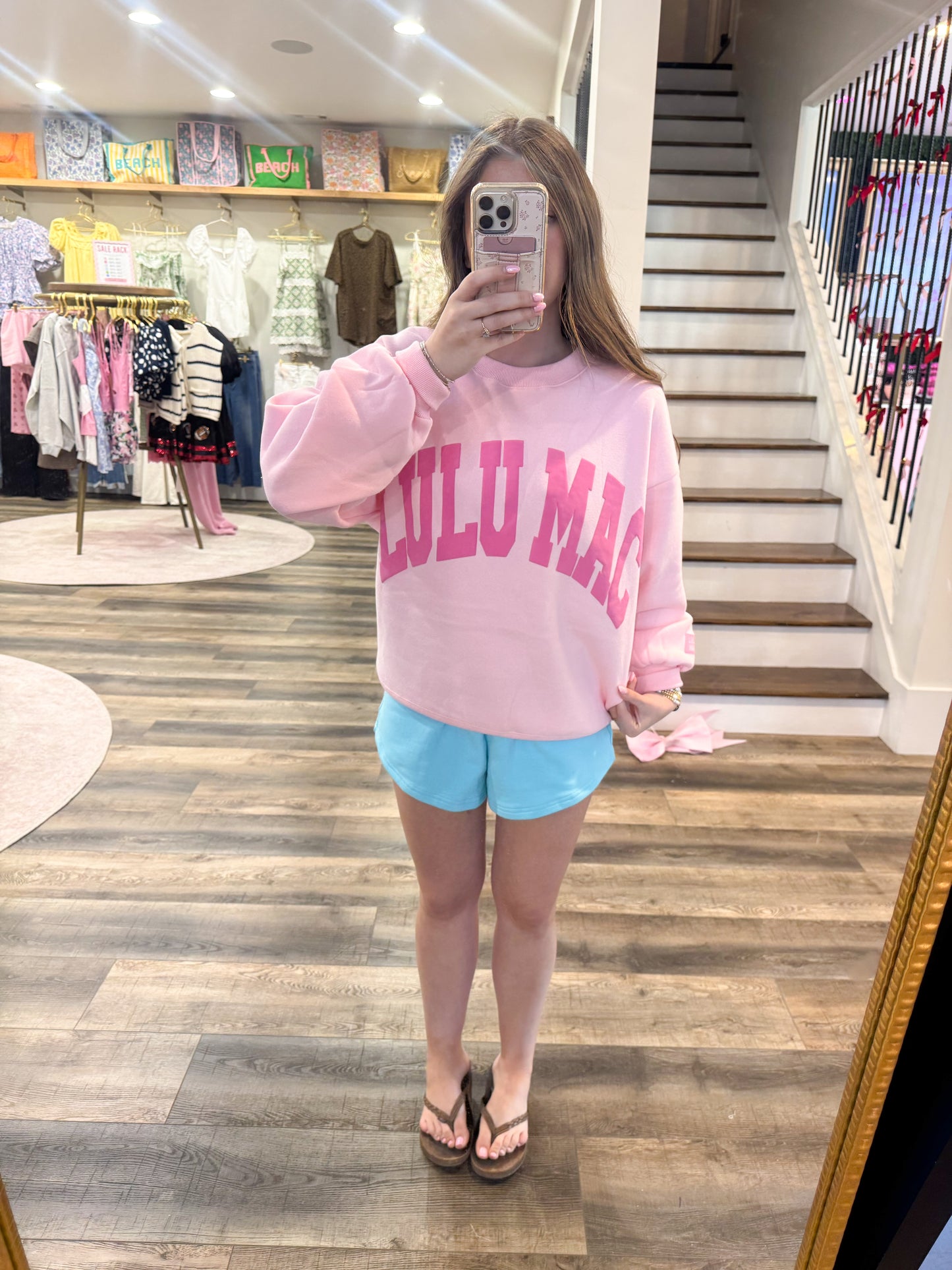 Lulu Mac Sweatshirt: Light Pink/Pink Puff
