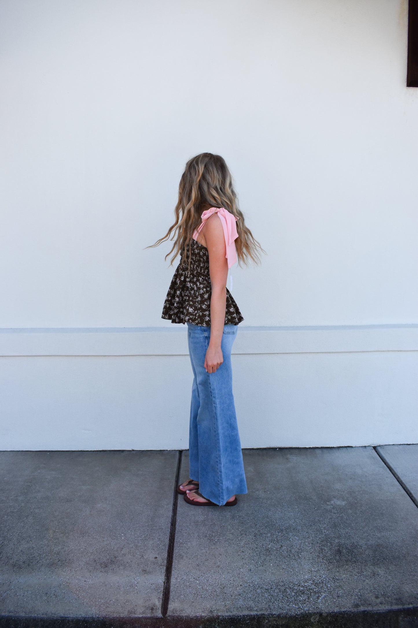 Risen Tummy Control High Rise Ankle Pallazo Jeans