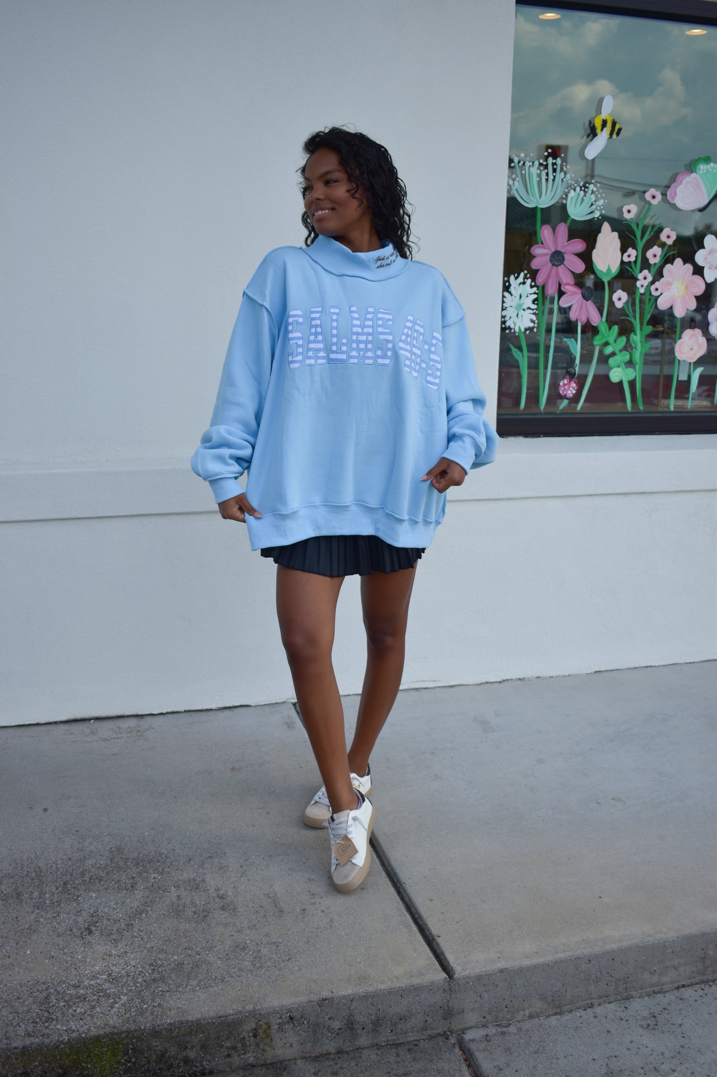 PSALMS 46:5 Double-Embroidered MockNeck