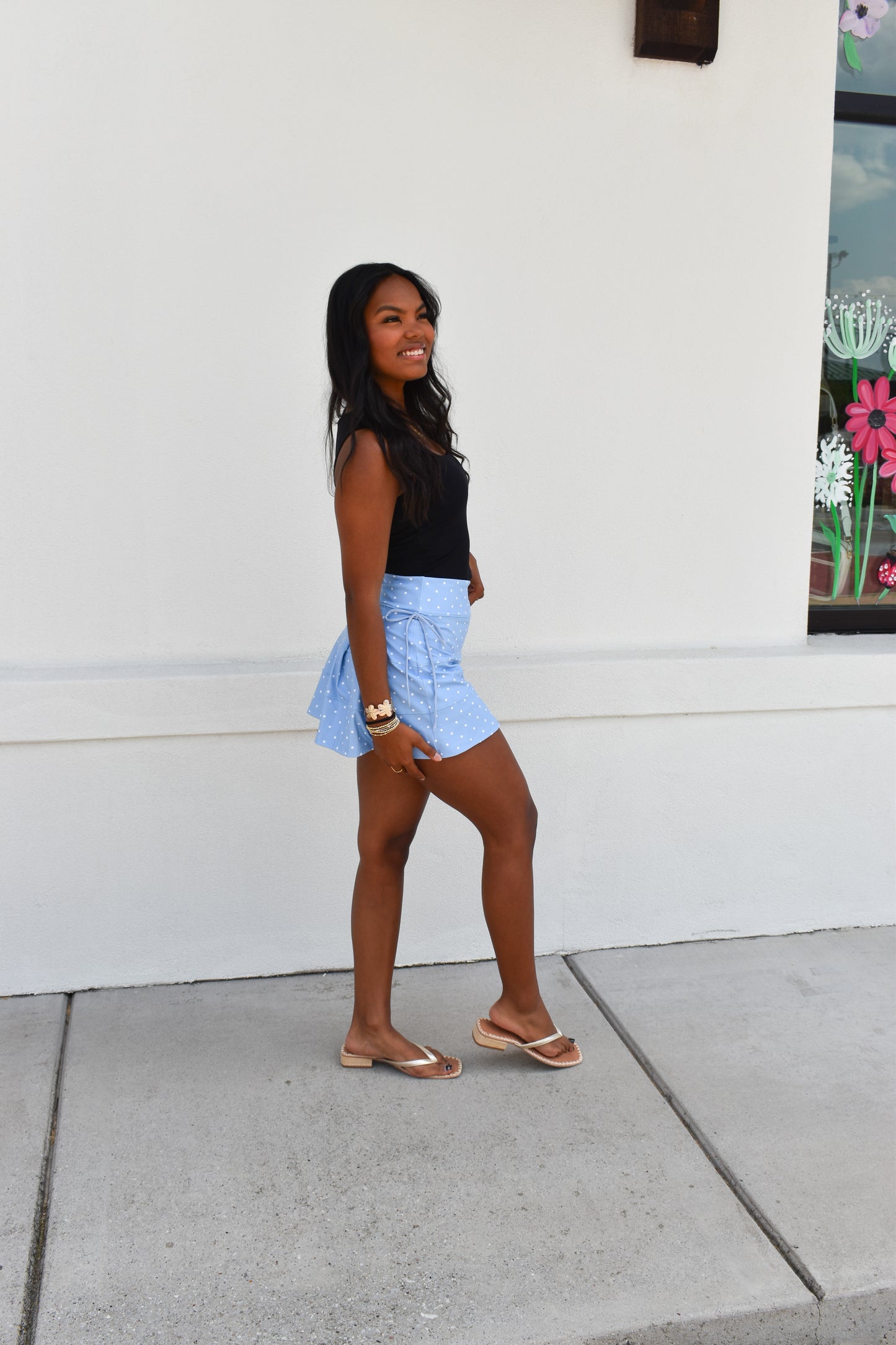Polka Dot Skirt W/ Bow Ties