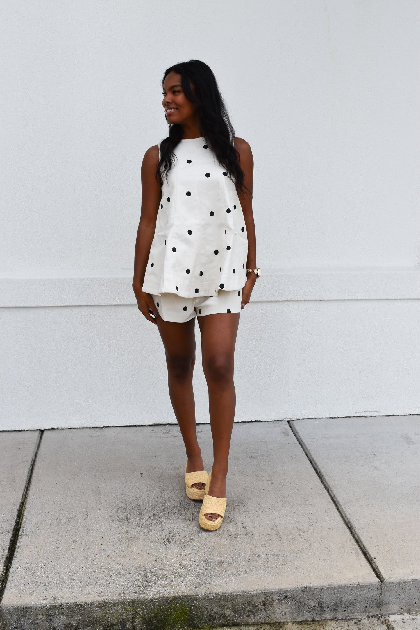Sally Polka Dot Denim Set