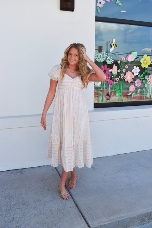 Dreamy Pastel Stripe Dress