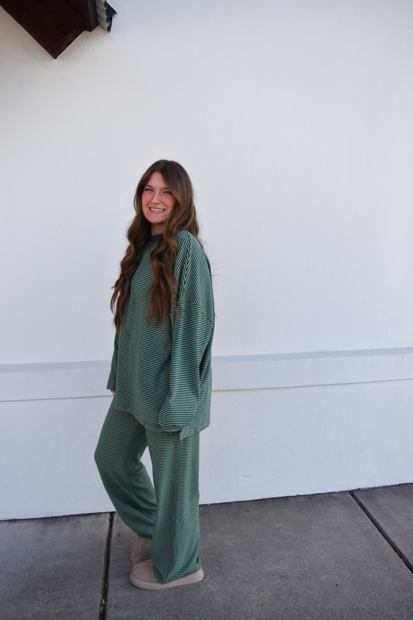 Levi Green Stripe Top