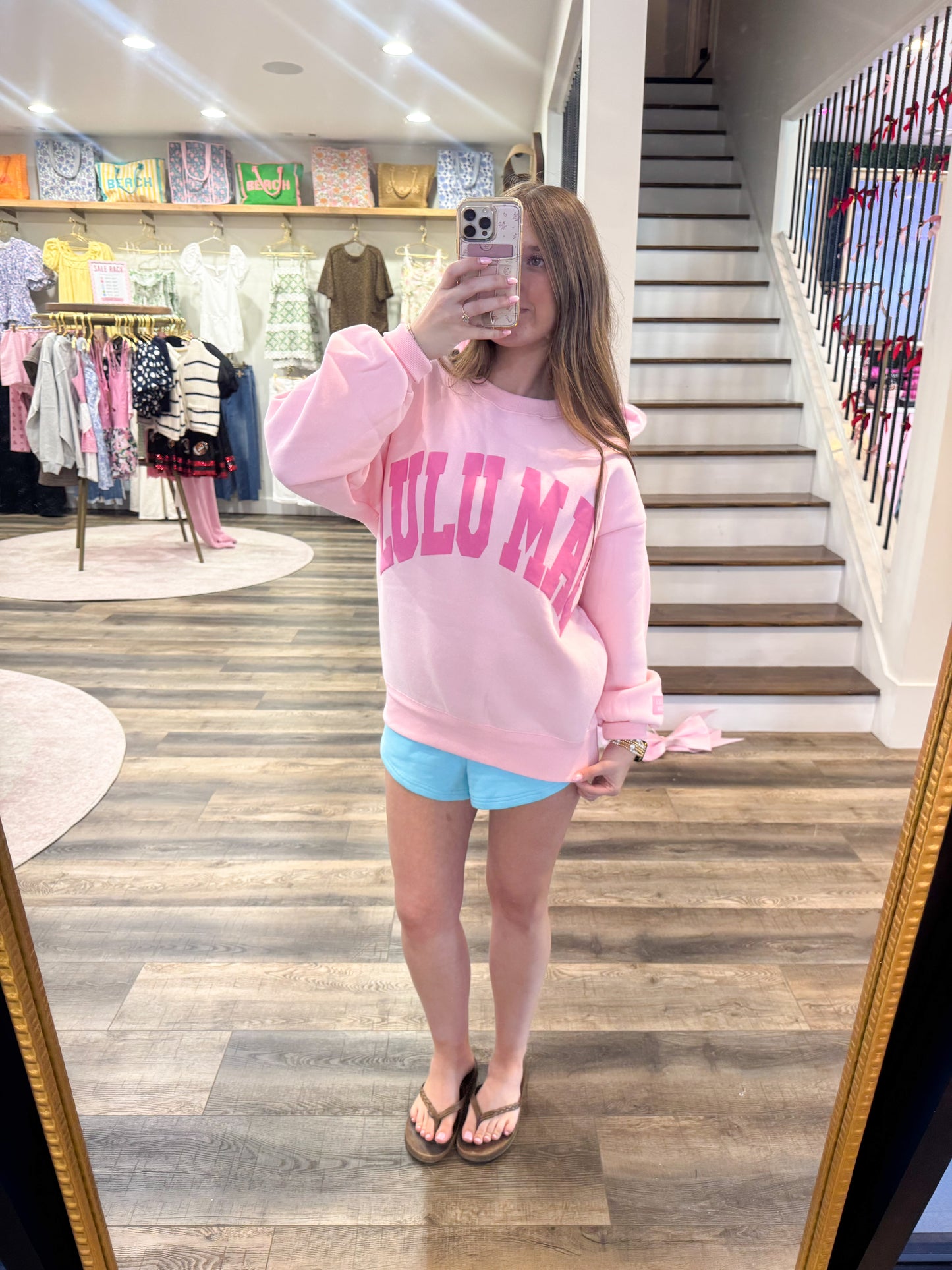 Lulu Mac Sweatshirt: Light Pink/Pink Puff