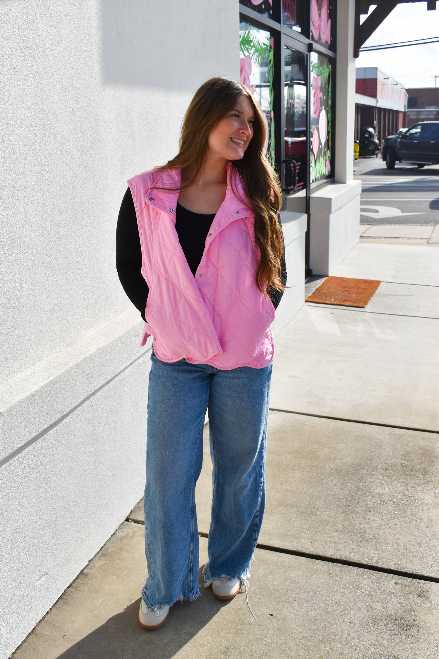 Sally Pink Quilted Vest