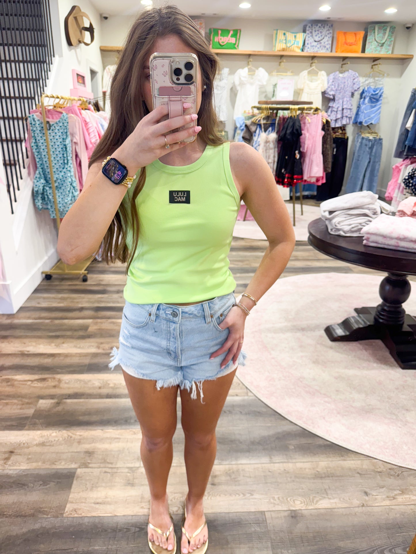 Lulu Mac Tank Top: Pistachio