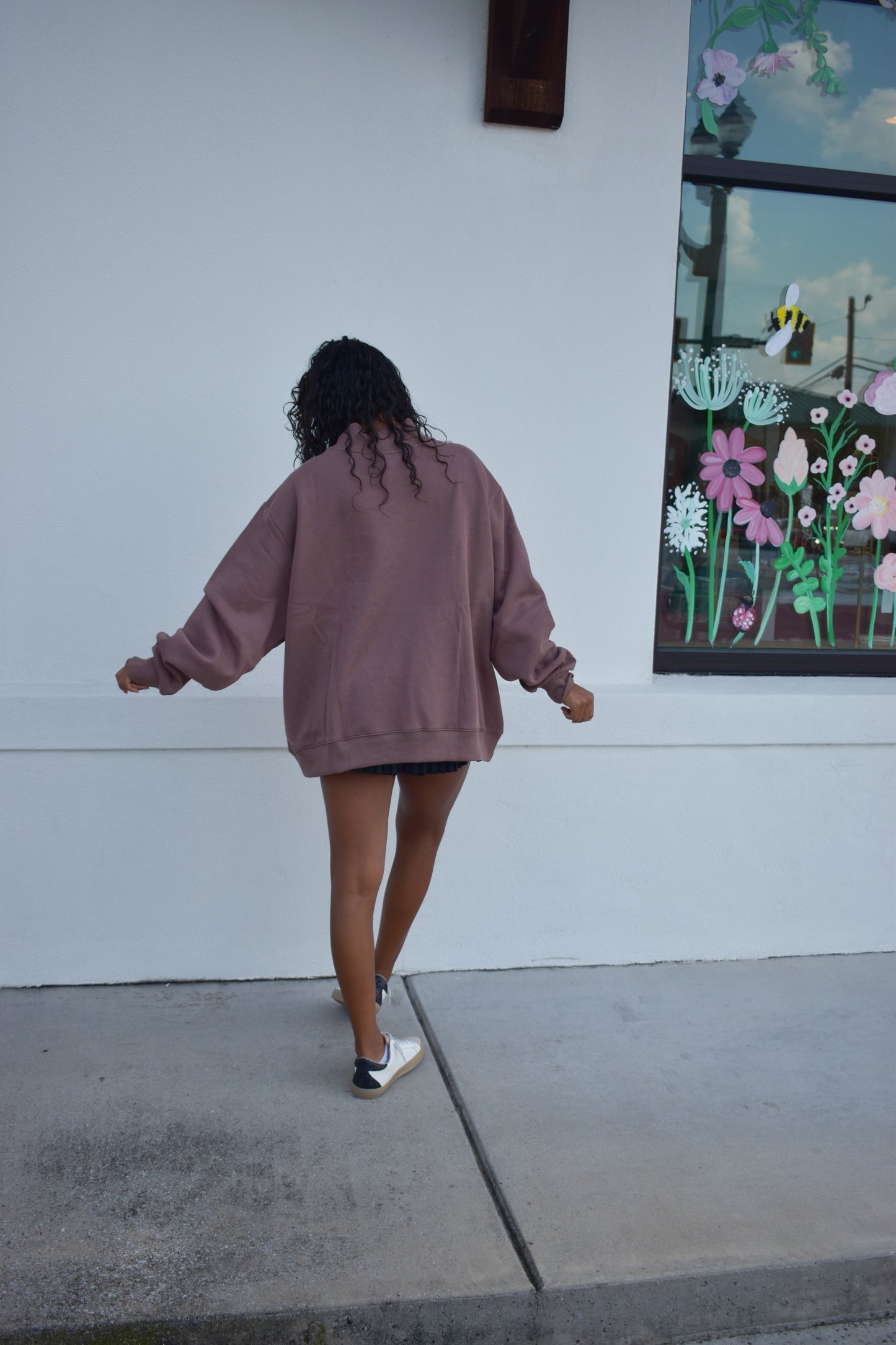 JESUS Oversized MockNeck Sweatshirt