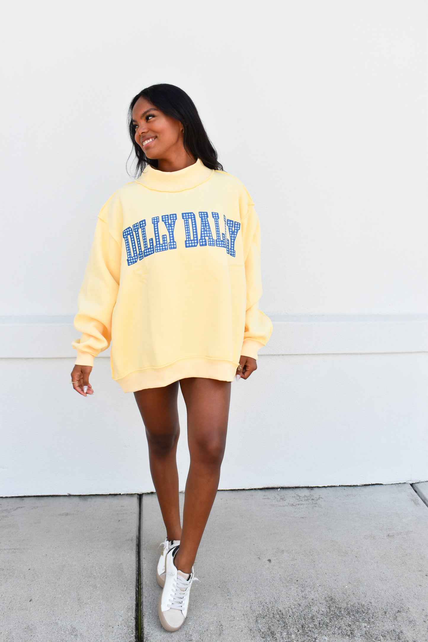 'DILLY DALLY & LOLLY GAG' Reversible Mockneck