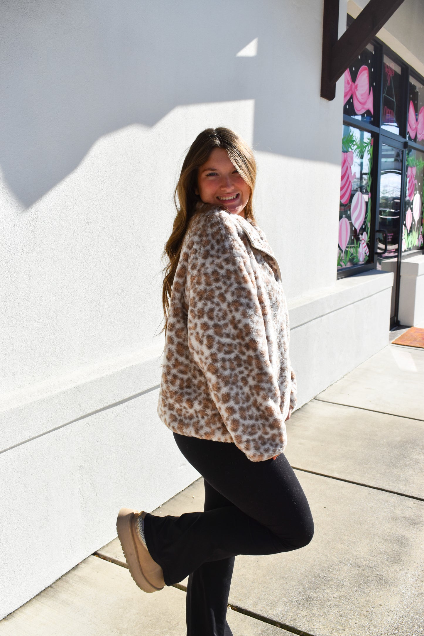 Leopard Fleece Pullover