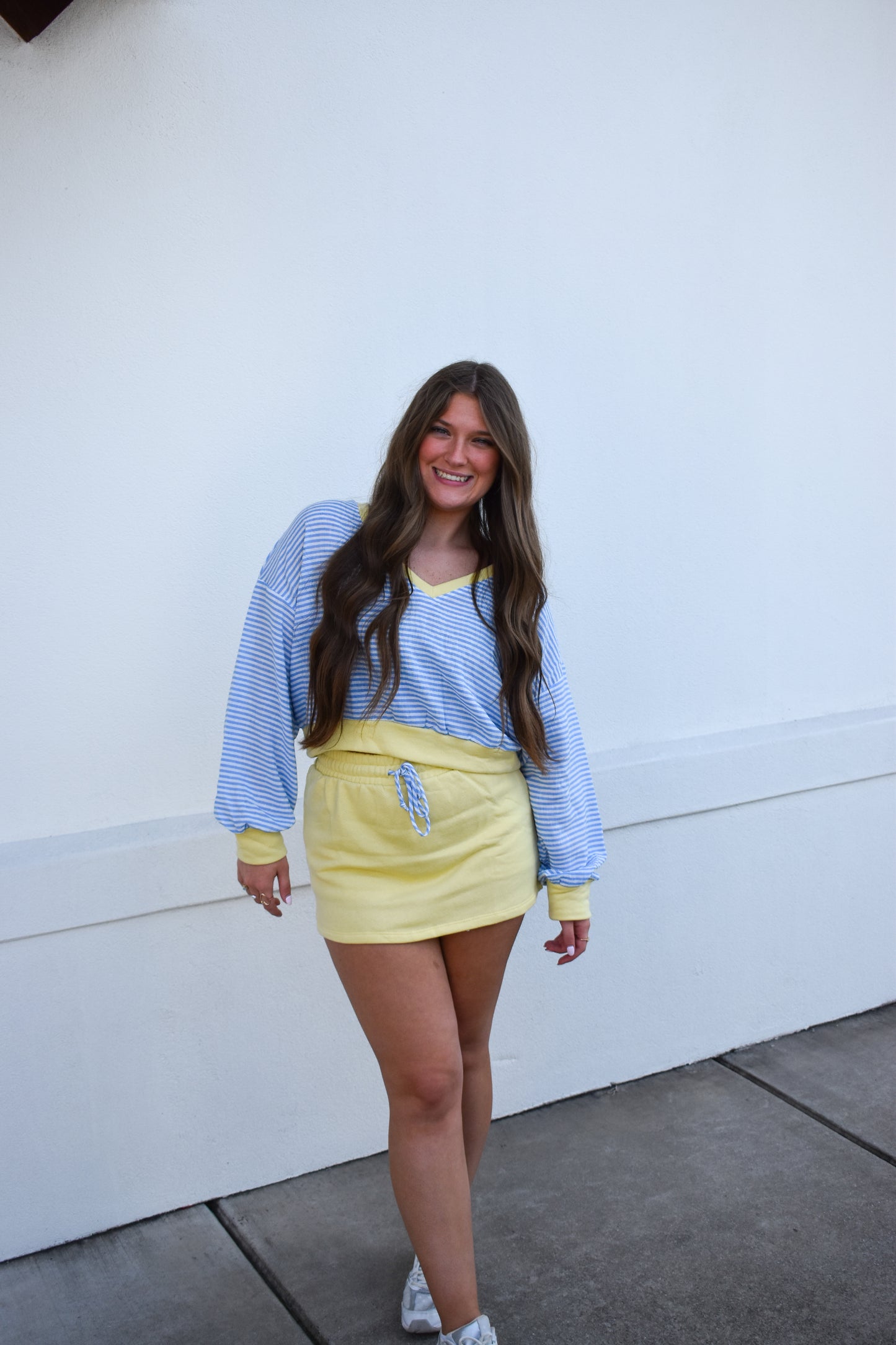 Ava Striped Contrast Top