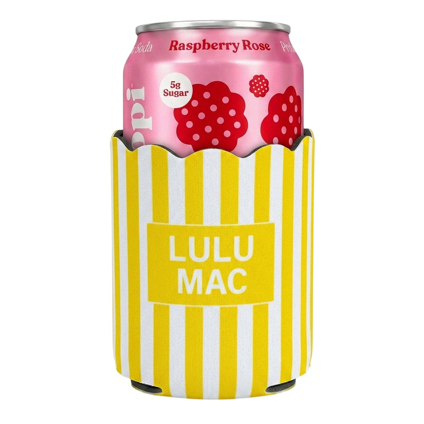 Lulu Mac Yellow Stripe Koozie