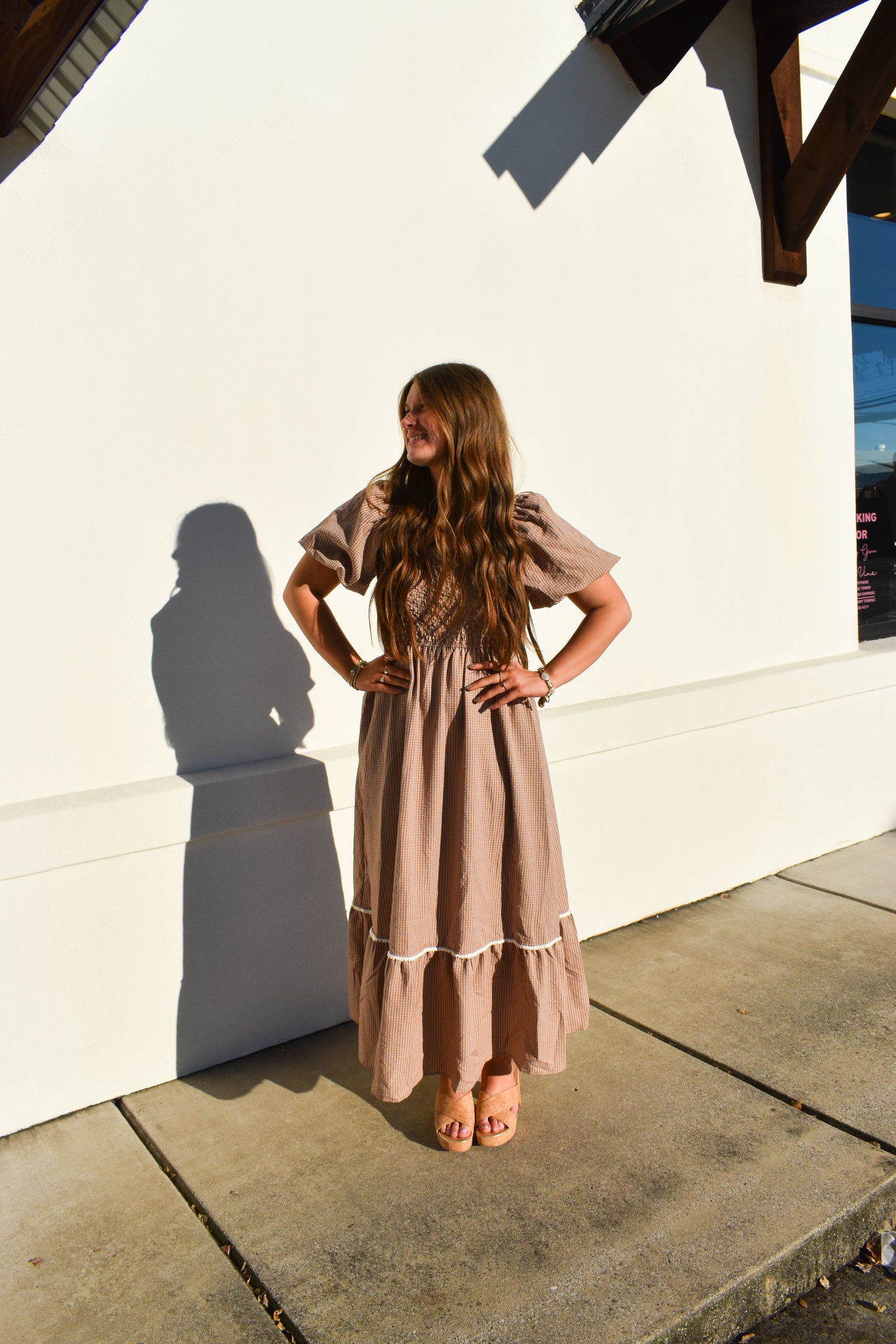 Amber Smocked Bubble Maxi Dress