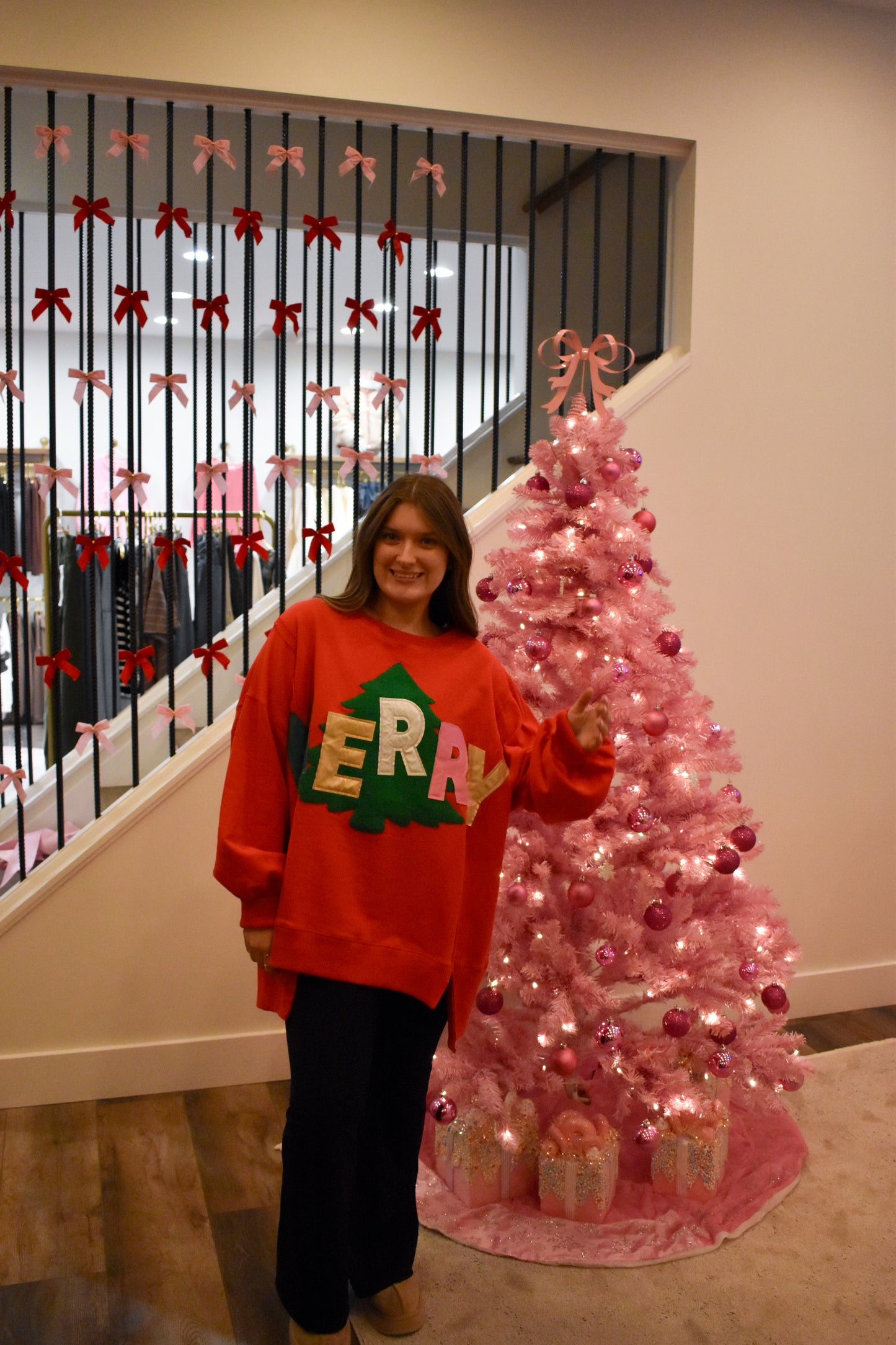 Merry Sweatshirt W/ Christmas Tree