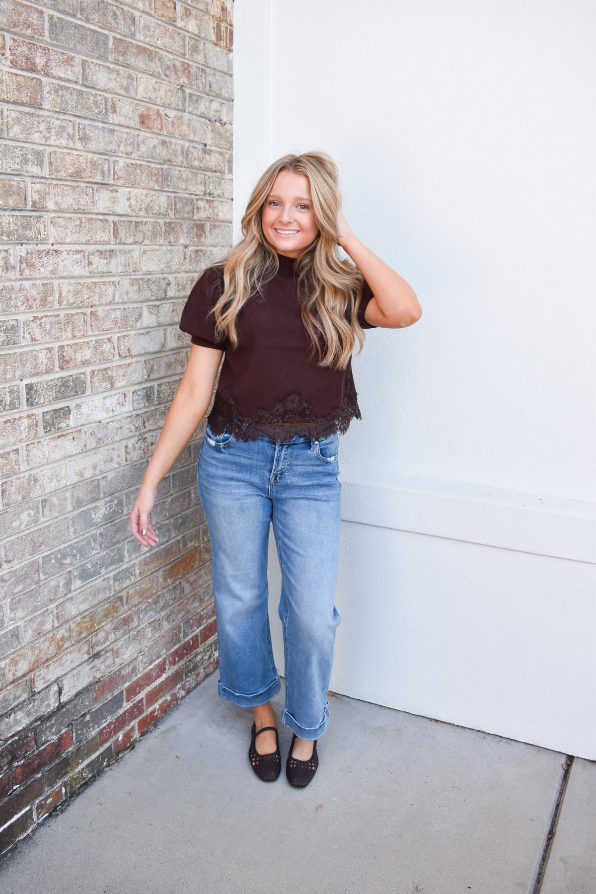 Cocoa Lace top