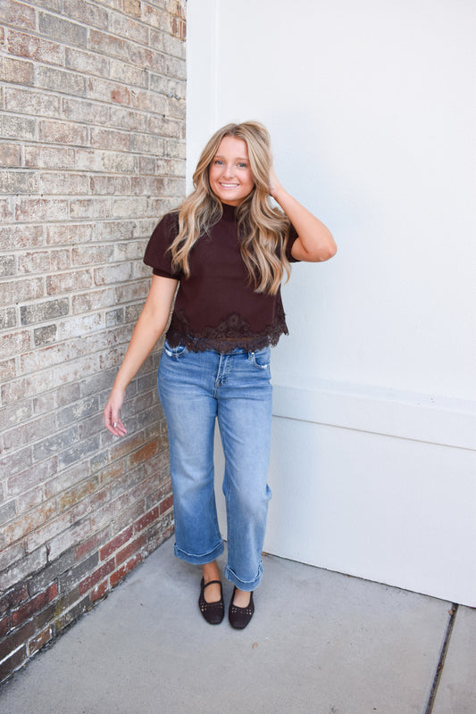 Cocoa Lace top