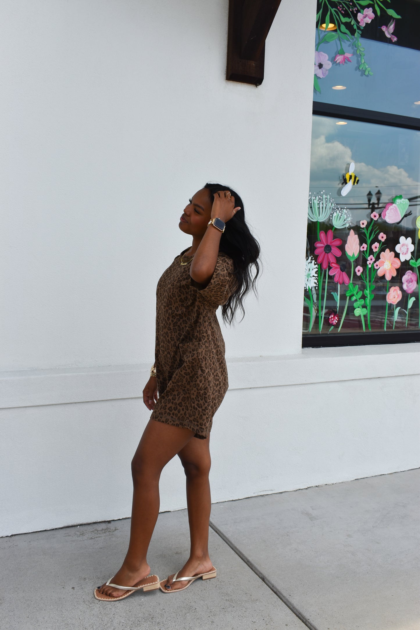 Leopard Casual  Comfy Romper