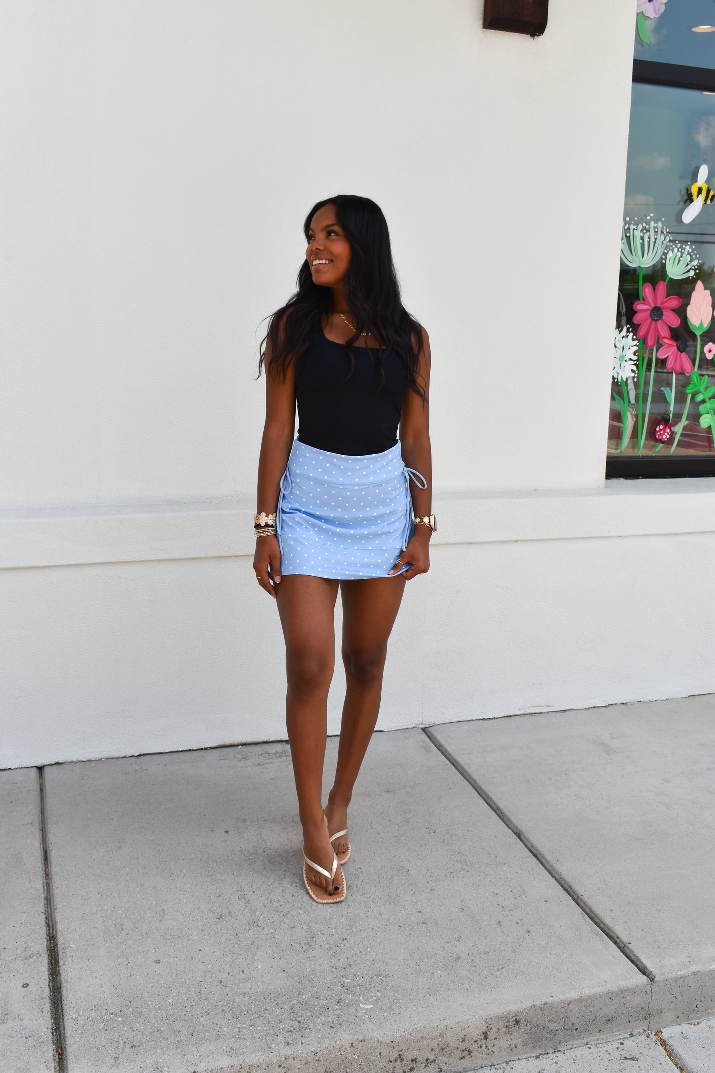 Polka Dot Skirt W/ Bow Ties