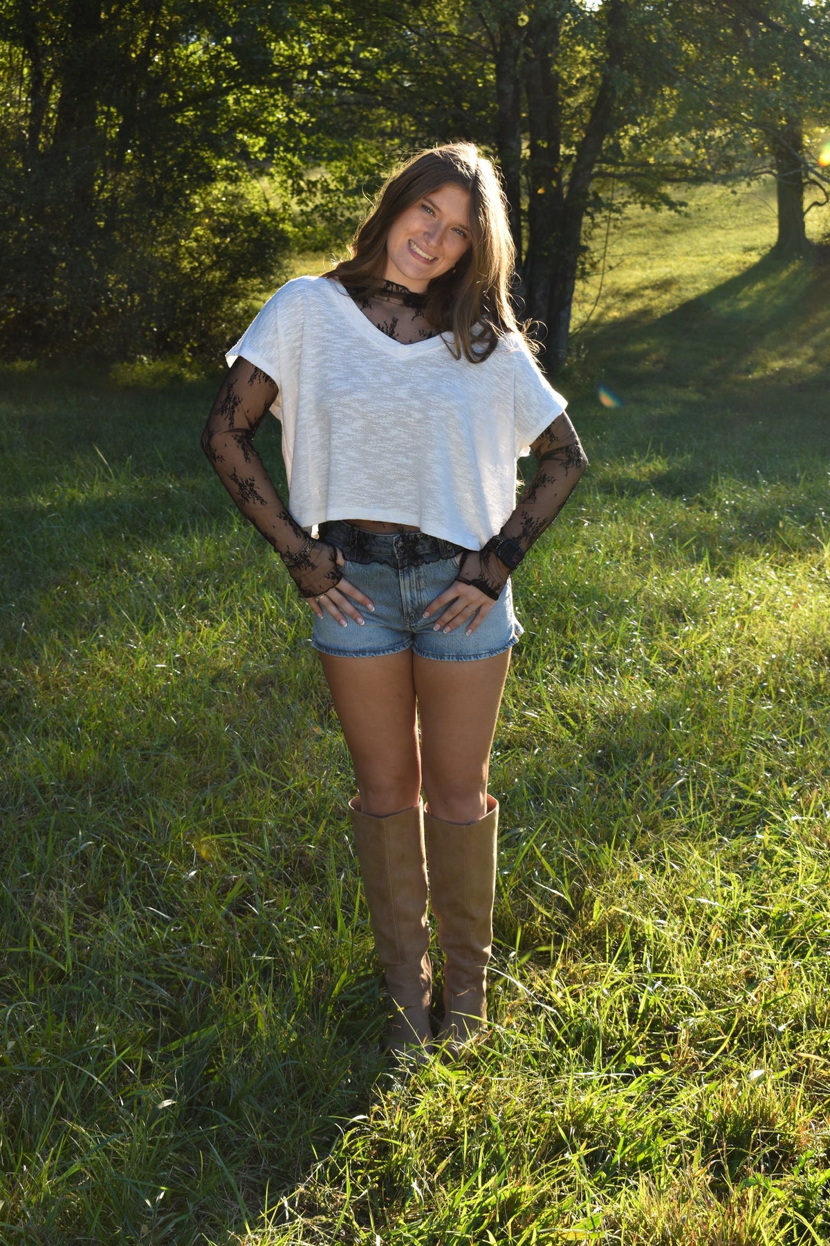 Floral Lace Embroidered Top