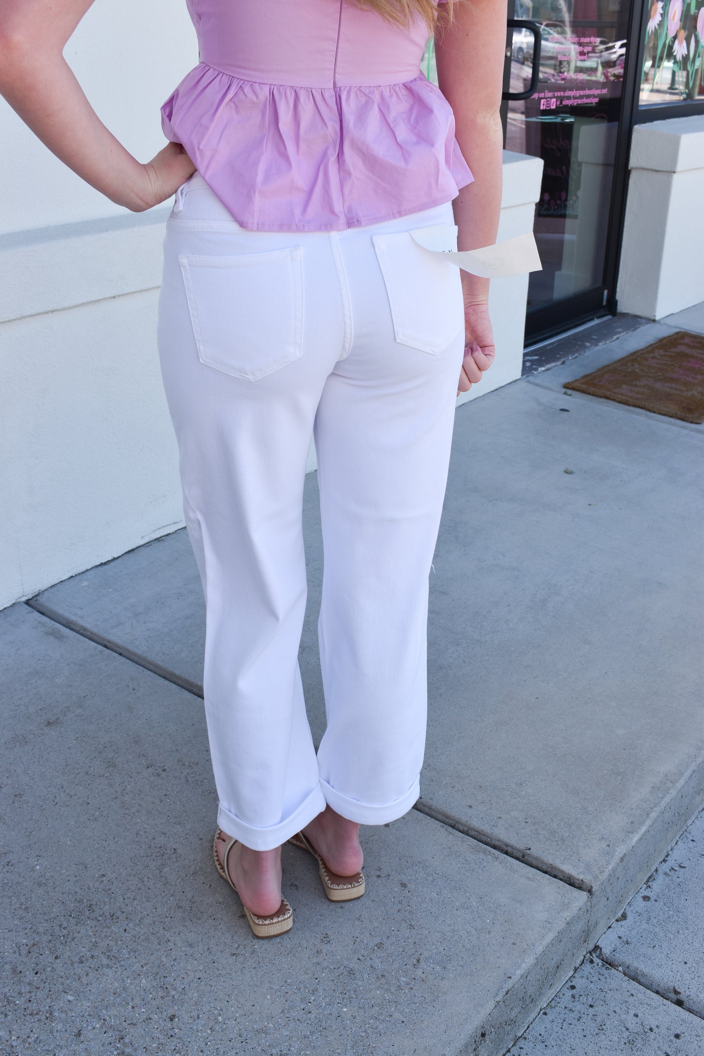 Risen Mid Rise Ankle Barrel Relaxed Baggy Pants