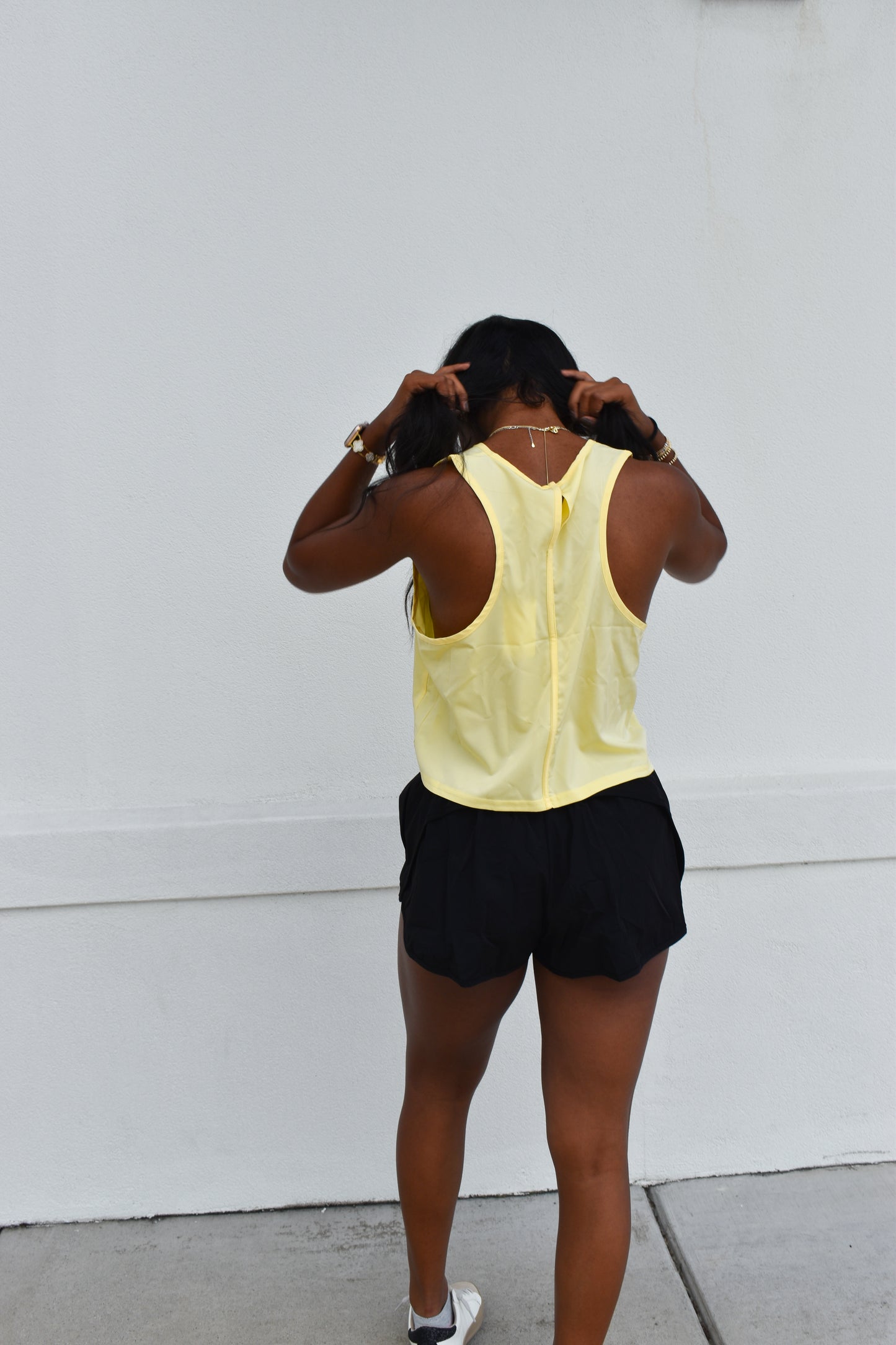 Snapflair Cropped Tank: Yellow