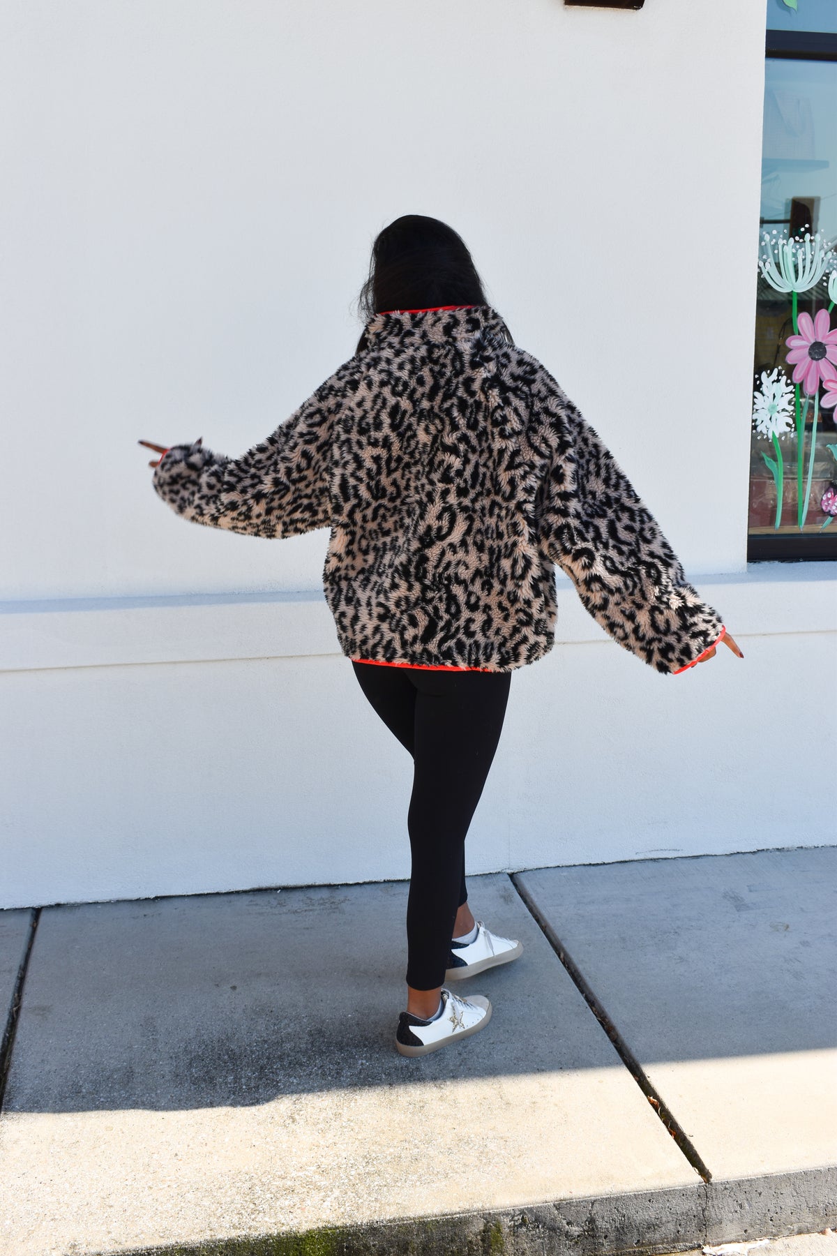 *12/30 PREORDER* Leopard Half Zip Front Pullover Jacket