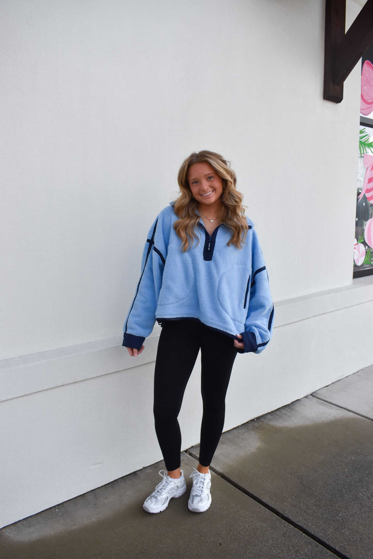 Peri Blue Zip up Fleece