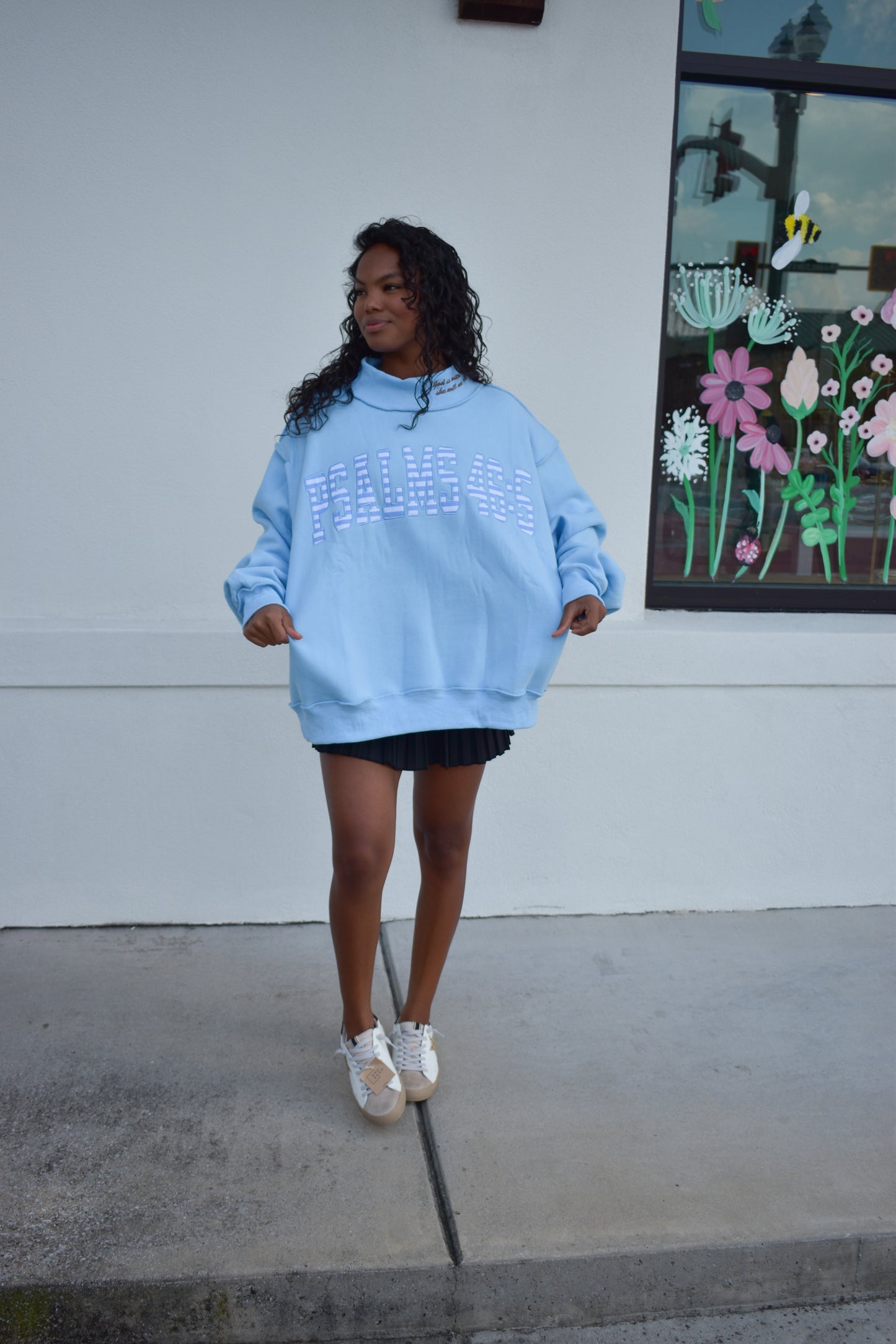 PSALMS 46:5 Double-Embroidered MockNeck