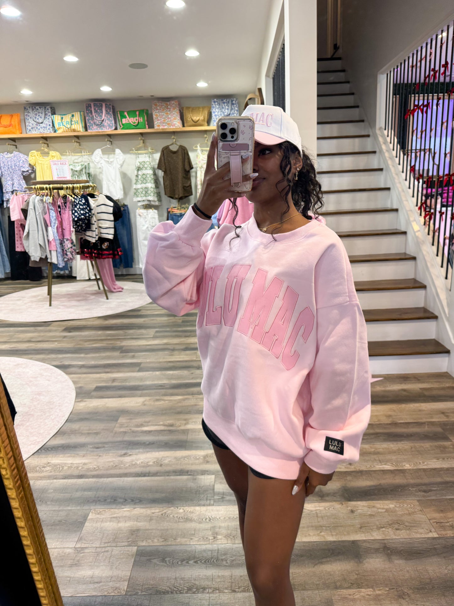 Lulu Mac Monochrome Sweatshirt: Pink