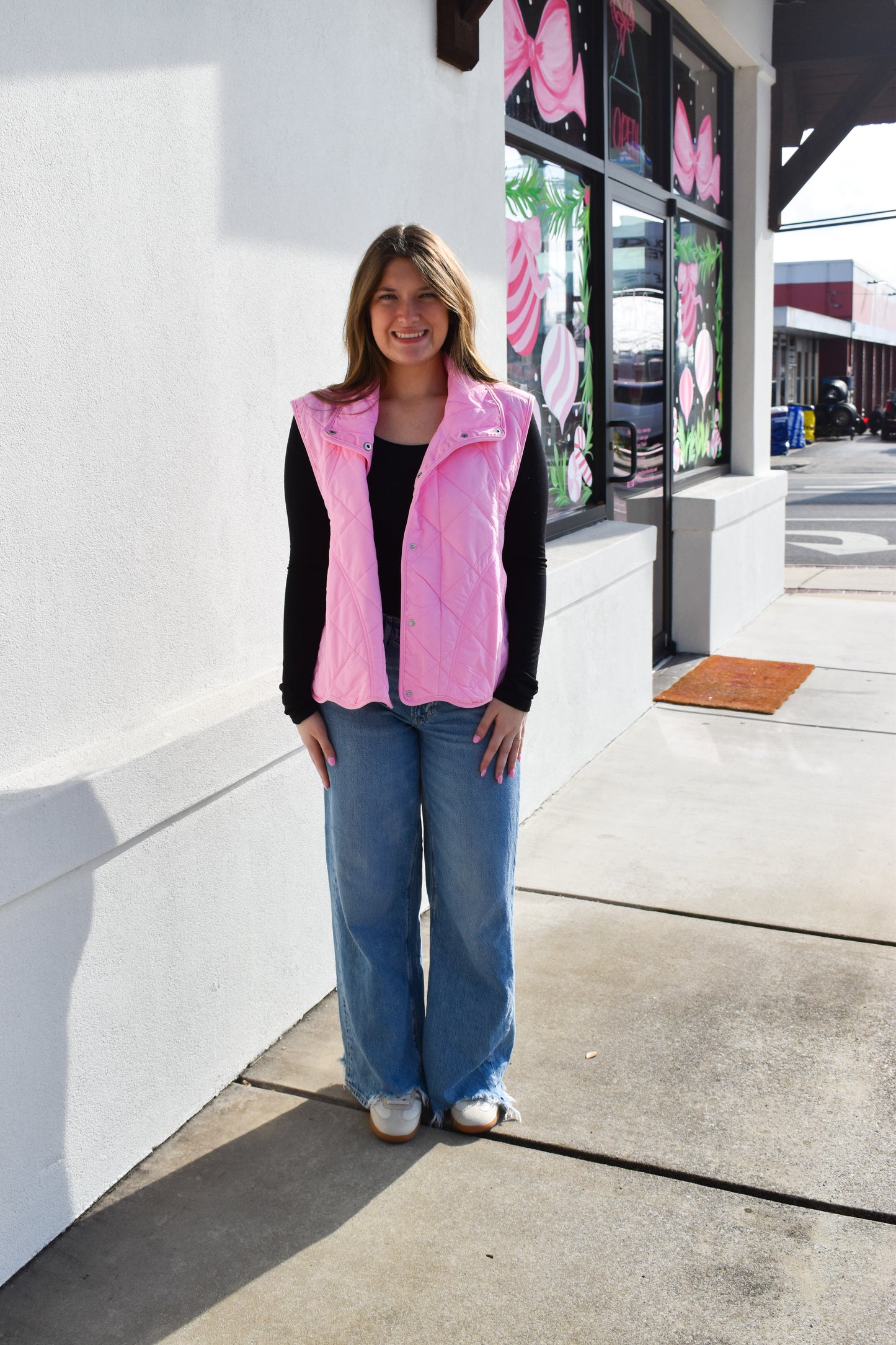 Sally Pink Quilted Vest
