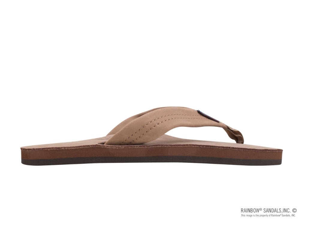 "Rainbow" Dark Brown Wide Strap Flip Flops