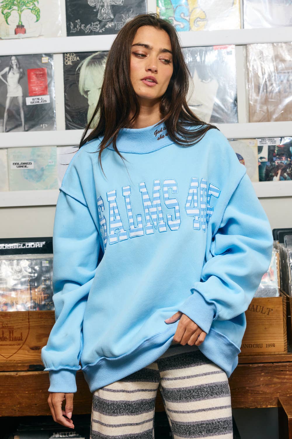 PSALMS 46:5 Double-Embroidered MockNeck