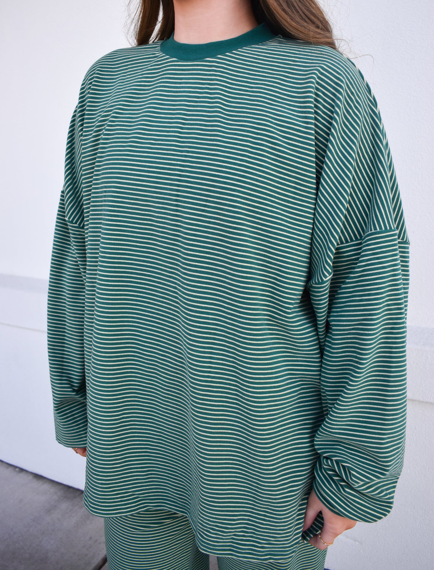 Levi Green Stripe Top