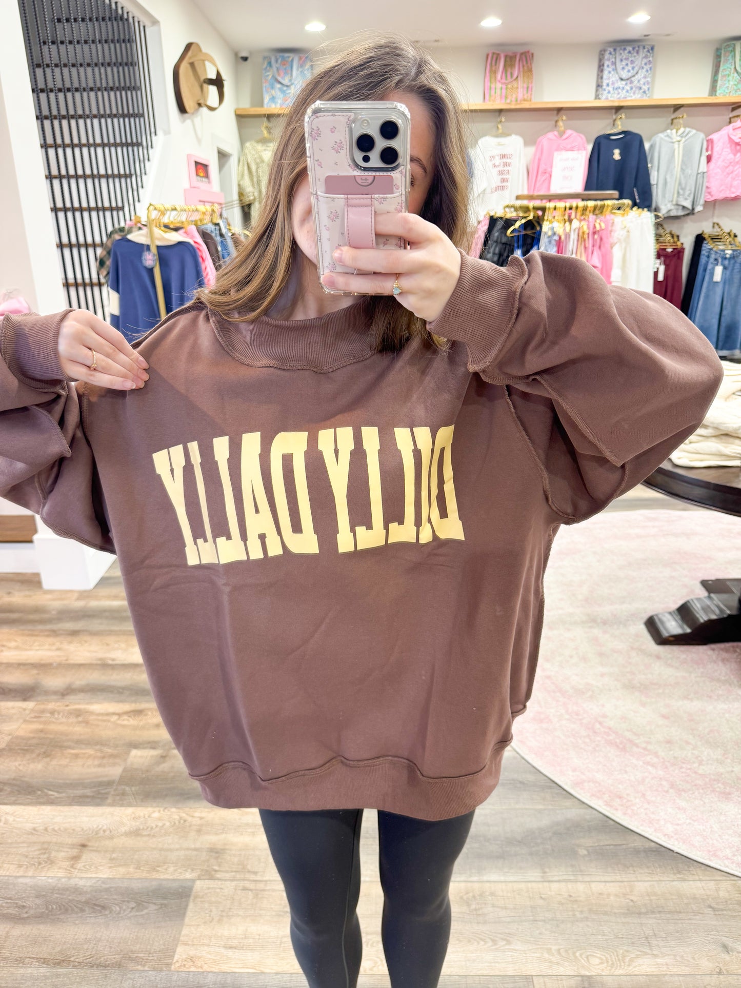 Dilly Dally Mockneck: Brown