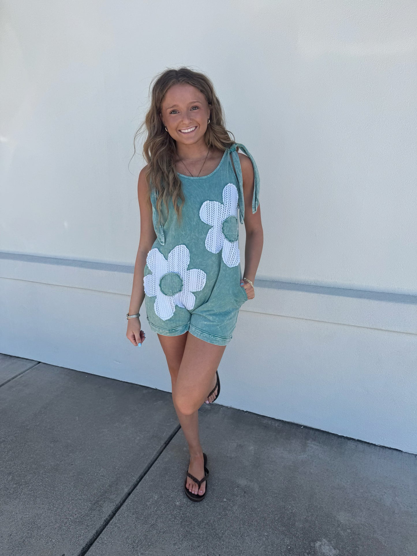 Flower Patched Romper