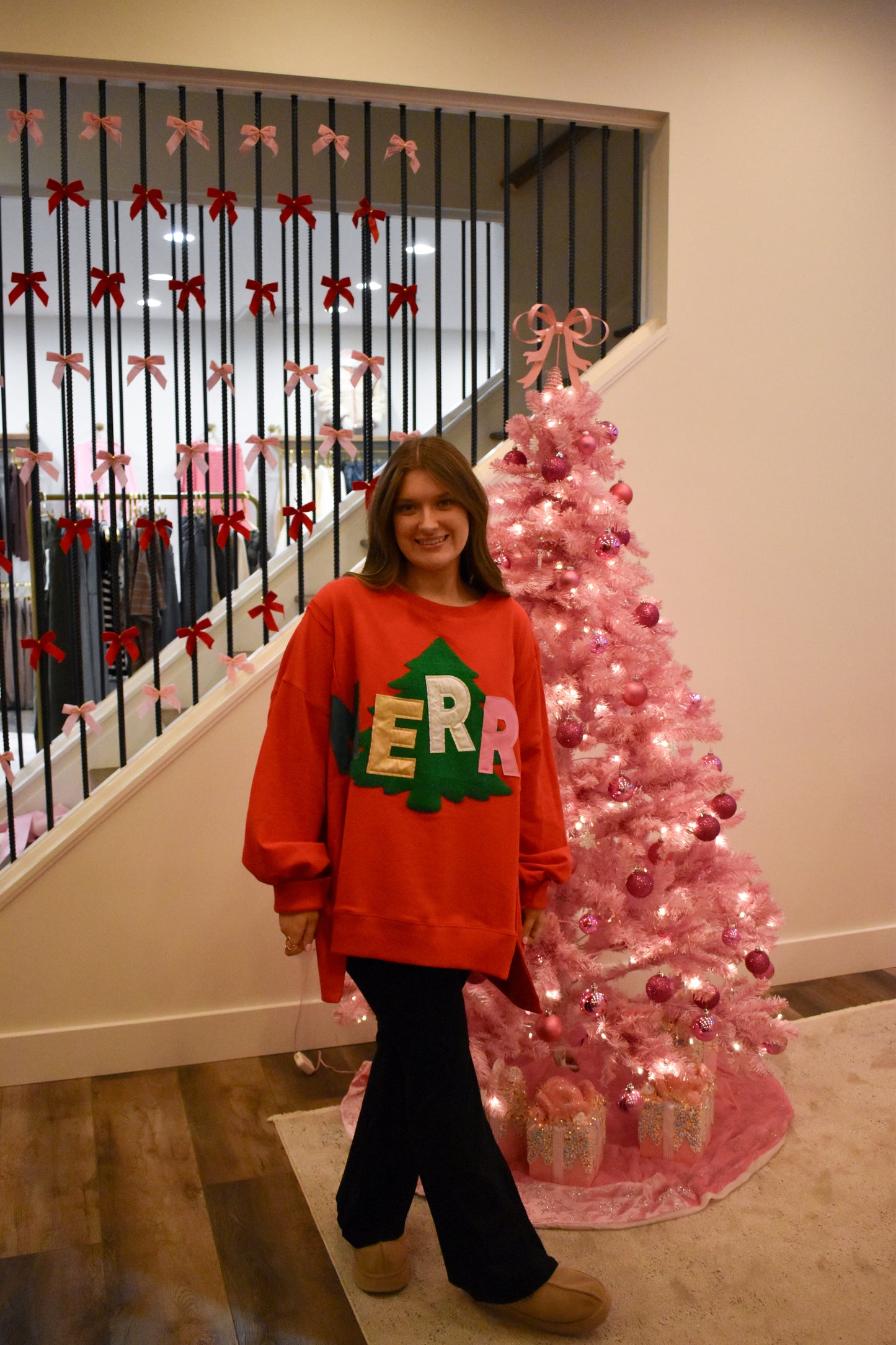 Merry Sweatshirt W/ Christmas Tree